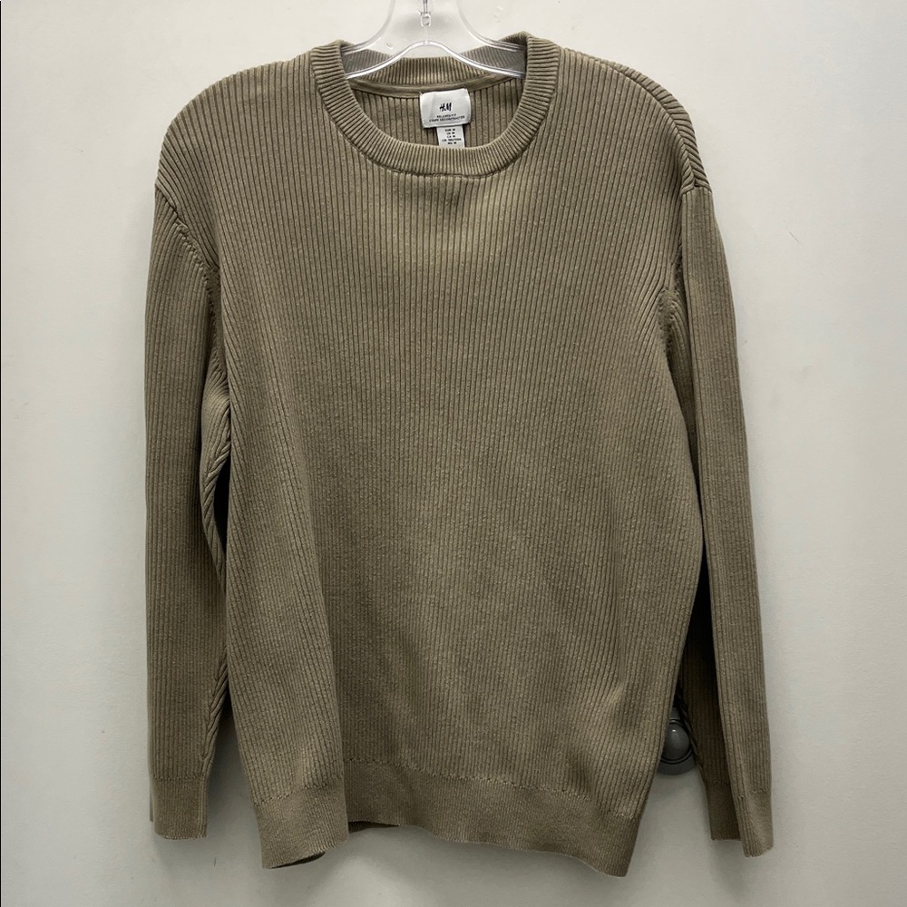 H&M Men's Beige 100% Cotton Crewneck Sweater